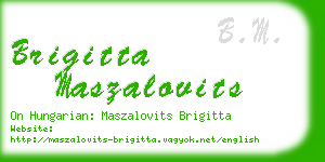 brigitta maszalovits business card